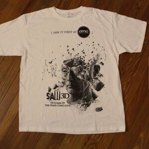 2010 SAW 3D AMC MOVIE PROMO LARGE 44/27 T-SHIRT TEE.